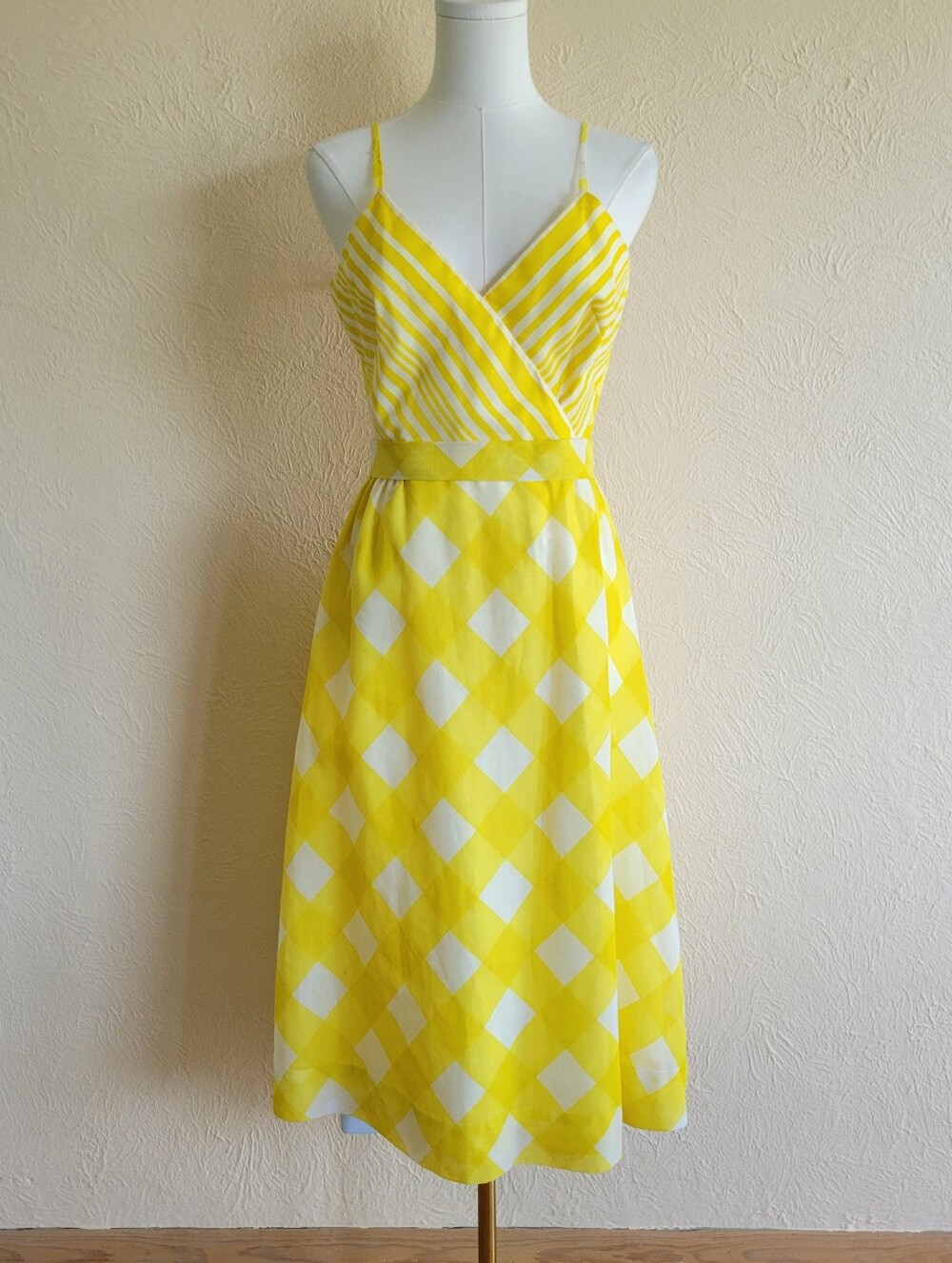 By Lorrie Deb | Vintage White & Yellow Sundress